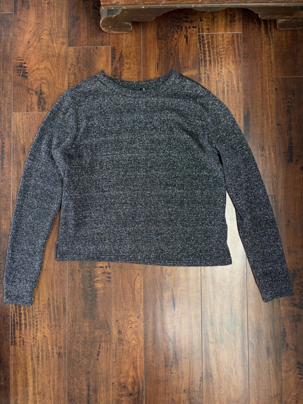 H&M Sparkly Silver Metallic Crewneck Sweater